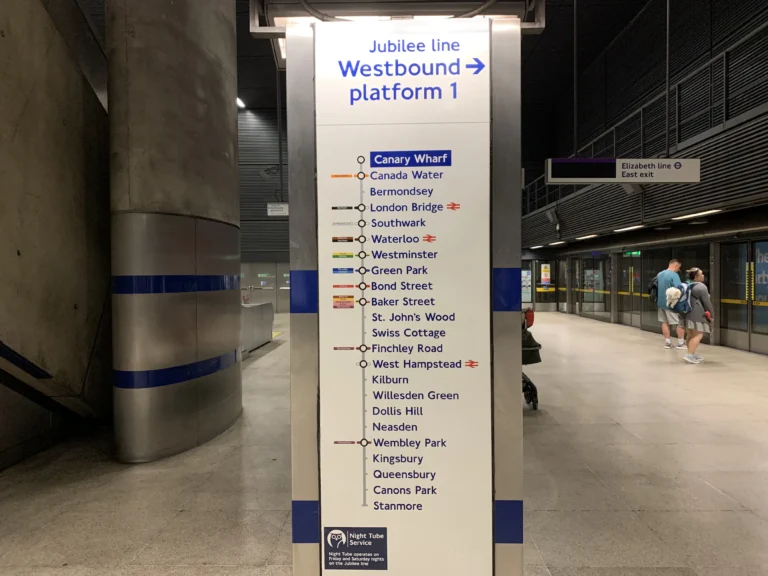倫敦地鐵 指示板子