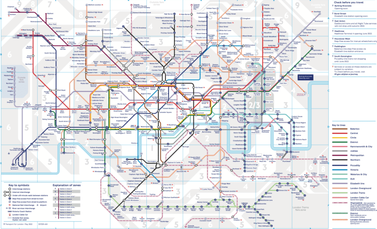 倫敦地鐵全圖