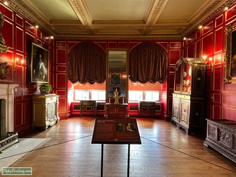 Warwick Castle Red Drawing room